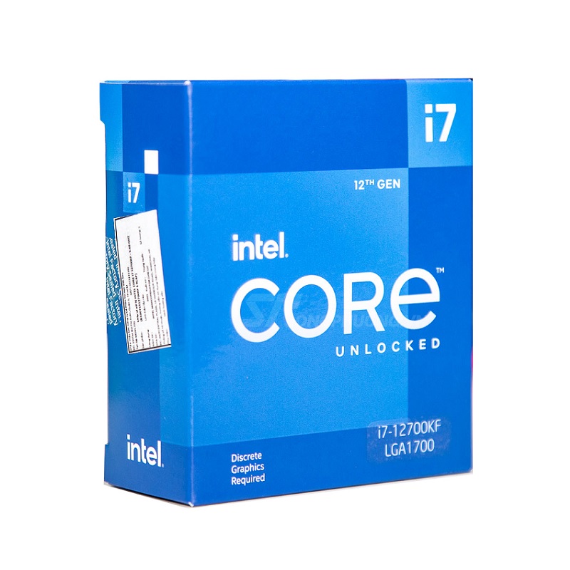 CPU Intel Core i7 12700KF (3.6GHz Turbo 5.0GHz, 12 nhân 20 luồng, 25MB Cache, 125W) - SK LGA 1700