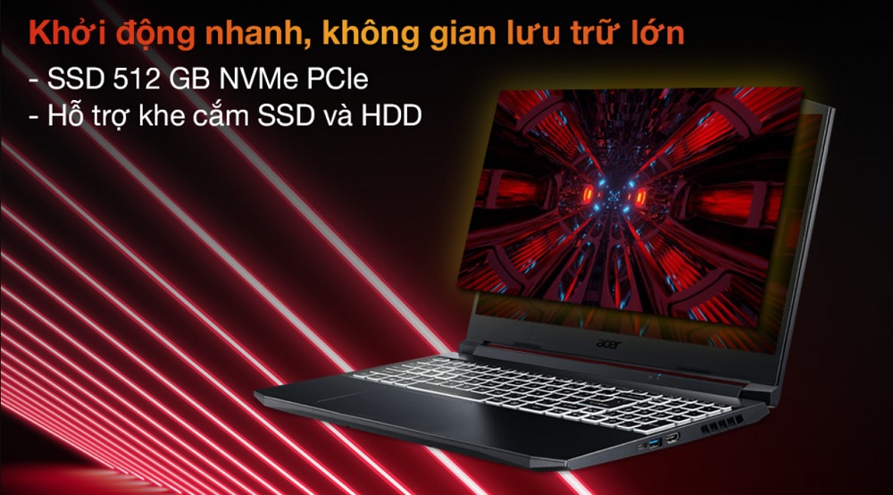 SSD 512GB Laptop Acer Nitro 5 Eagle AN515-57-54MV - songphuong.vn