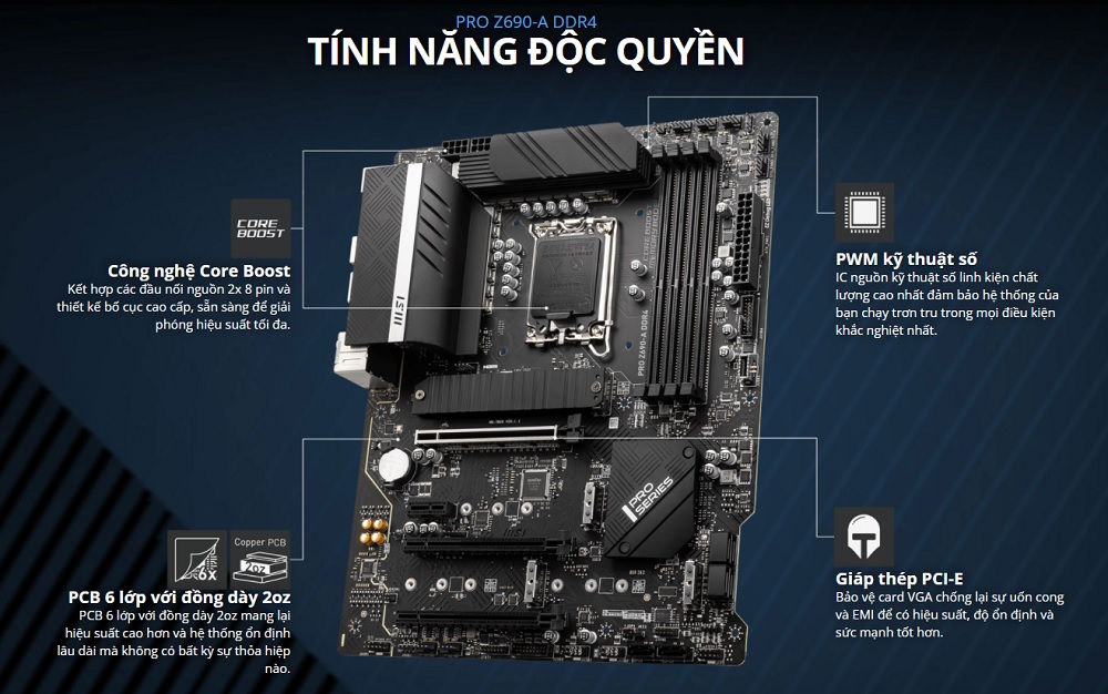 Mainboard MSI Pro Z690-A DDR4 - songphuong.vn