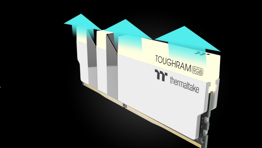 Tản nhiệt bằng nhôm Ram Thermaltake TOUGHRAM RGB DDR4 3600MHz CL18 32GB (2x16GB) WHITE - R022D416G X2- 3600C18A - songphuong.vn