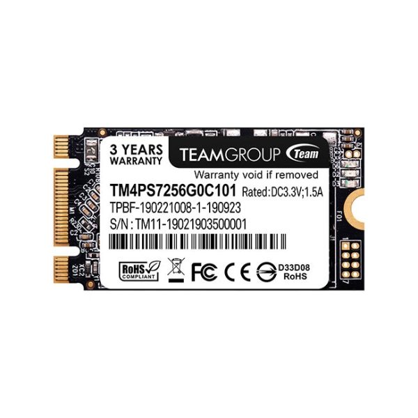 SSD Team MS30 256GB M2 2280 Sata 3 (Read/Write: 500/400 MB/s)