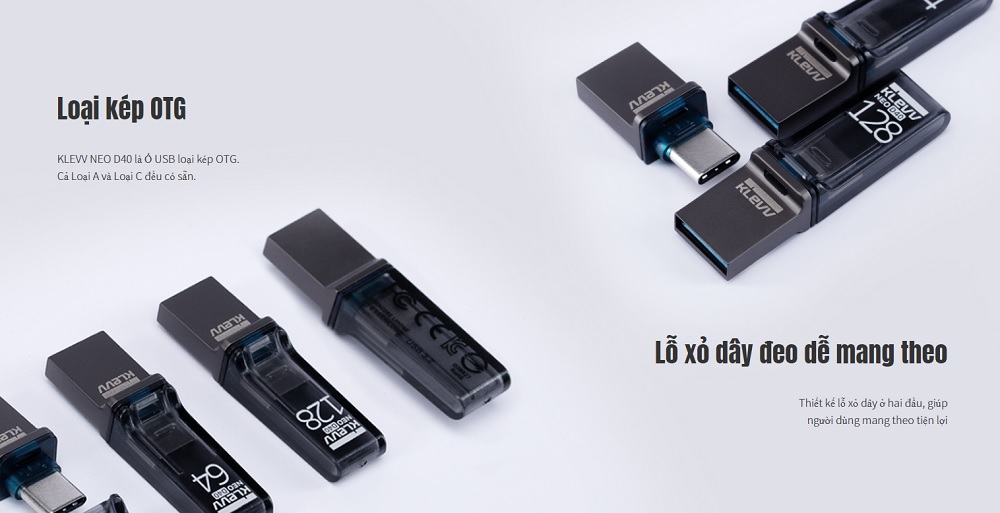 USB Klevv Neo D40 128GB USB 3.2 - K128GUSB4-D4 - songphuong.vn