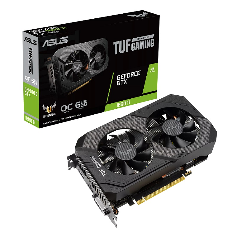 VGA Asus TUF Gaming GeForce GTX 1660 Ti EVO OC 6GB GDDR6 (TUF-GTX1660TI-O6G-EVO-GAMING)