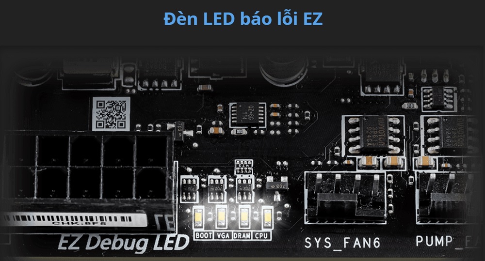 Đèn LED báo lỗi EZ - Mainboard MSI Pro B660M-E DDR4 - songphuong.vn