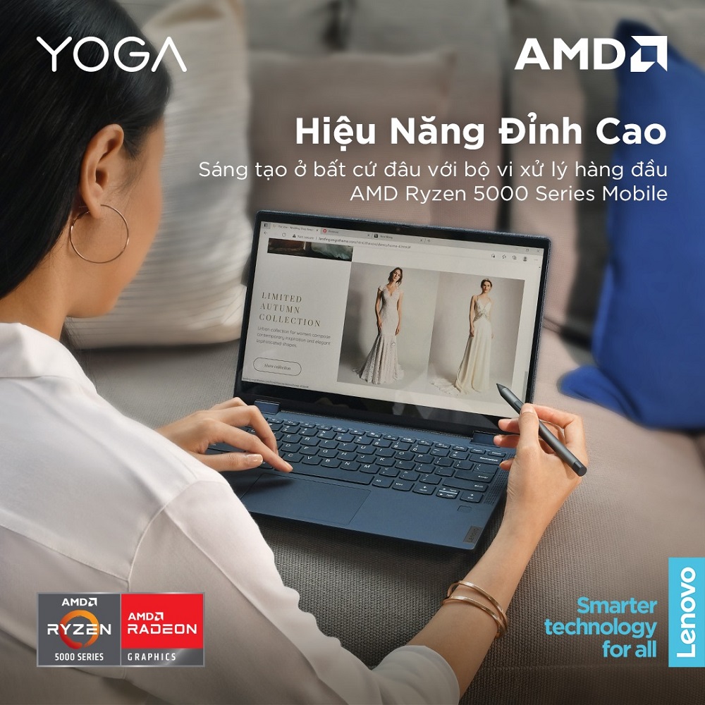 Laptop Lenovo IdeaPad Yoga 6 13ALC6 82ND00BDVN - songphuong.vn