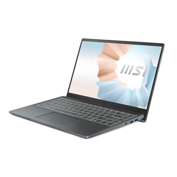Laptop MSI Modern 14 B11MOU 1033VN (i7-1195G7, 8GB Ram, 512GB SSD, Intel Iris Xe Graphics, 14 inch FHD IPS 60Hz, WiFi 6, Win 11, Xám)