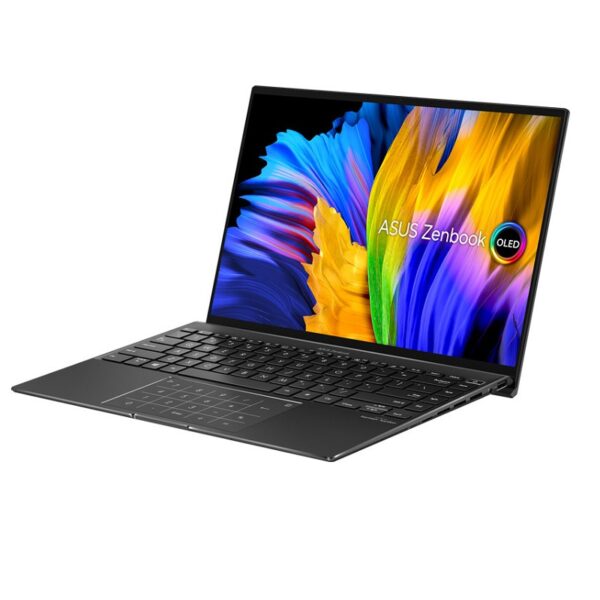 Laptop Asus ZenBook 14 UM5401QA KN053W (R5 5600H, 8GB RAM, 512GB SSD, 14 inch Oled 2.8K Touch, Win 11, Jade Black)
