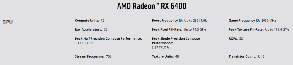 VGA AMD RADEON RX 6400 - songphuong.vn