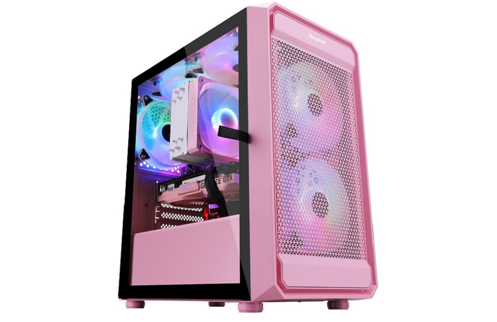 Case Segotep Artist 2F Pink RGB hỗ trợ 2 FAN RGB mặt trước