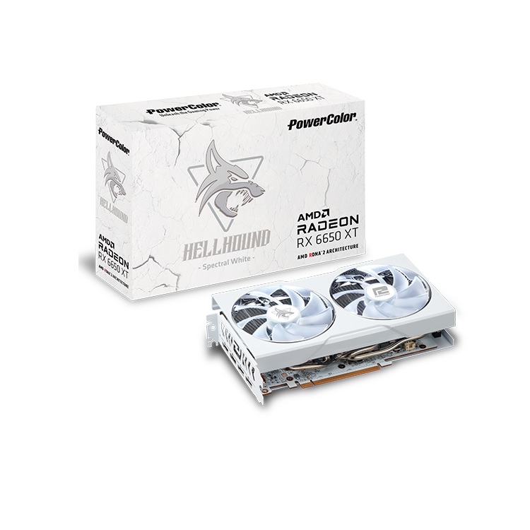 VGA PowerColor Hellhound Spectral White Radeon RX 6650 XT 8GB GDDR6
