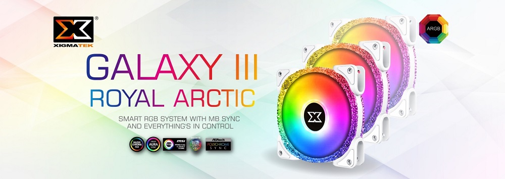 Fan Case Xigmatek GALAXY III ROYAL BR120 ARGB ARCTIC (EN46881)