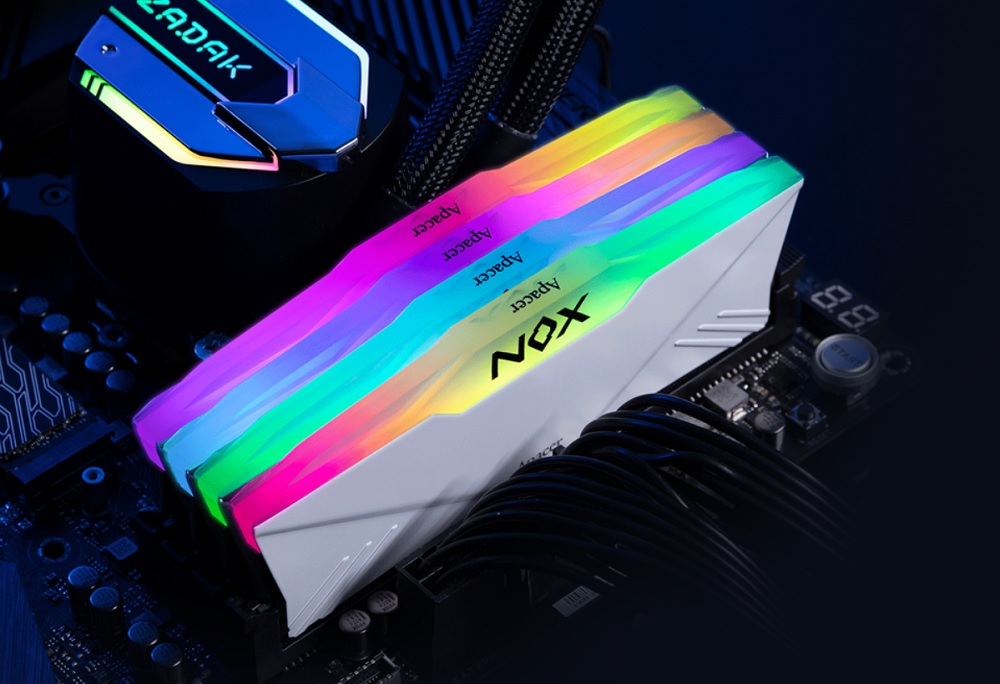 Ram Apacer NOX RGB White Aura2 16GB (2 x 8GB) DDR4 3600MHz – AH4U16G36C25YNWAA-2
