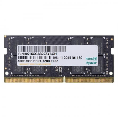 Ram Laptop Apacer 16GB (1 x 16GB) DDR4 3200MHz – ES.16G21.GSH