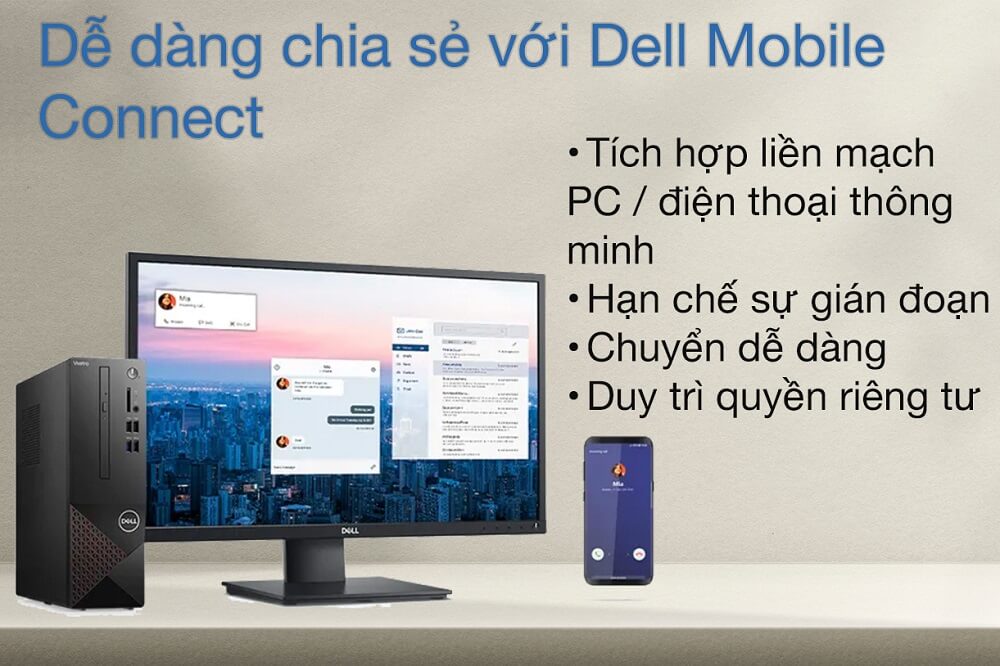 PC Dell Vostro 3681 70271213 Kết hợp thiết bị của bạn với Dell Mobile Connect