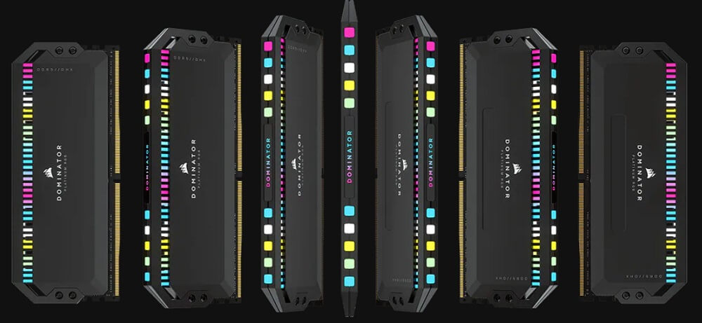 Ram Corsair Dominator Platinum RGB Black 32GB (2x16GB) DDR5 6000Mhz C36 CMT32GX5M2X6000C36