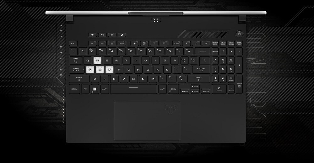 Thiết kế bàn phím Laptop Asus TUF Dash FX517ZE-HN045W