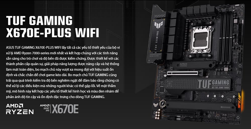 Mainboard ASUS TUF Gaming X670E-PLUS WIFI - songphuong.vn