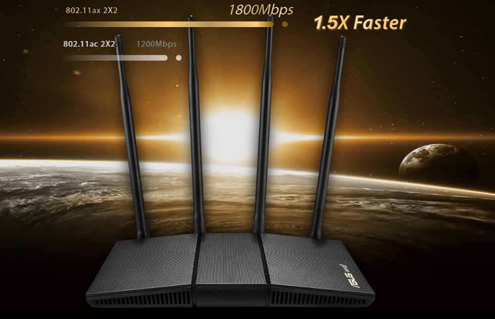 Router Wifi Asus RT-AX1800HP chuẩn WiFi thế hệ mới