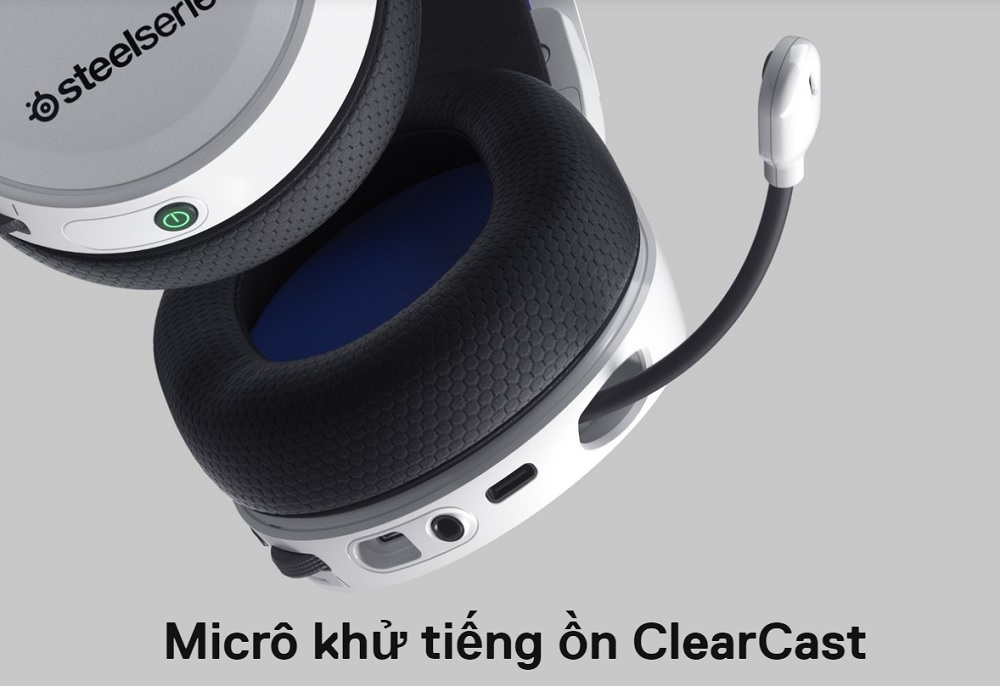Tai nghe SteelSeries Arctis 7P+ White Wireless (61471) - songphuong.vn