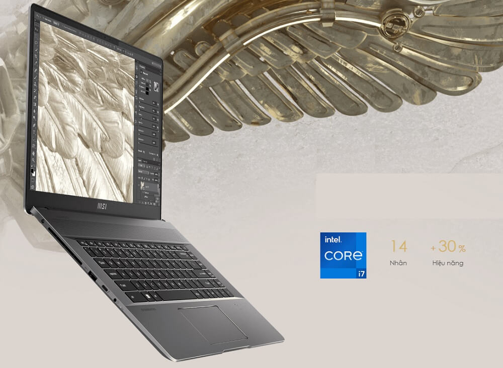 Laptop MSI Creator Z16 A11UET 025VN Vi xử lí Intel® Core™ i7 thế hệ 12