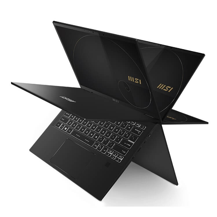 Laptop MSI Summit E14 Flip Evo A12MT (i7 1280P, 16GB DDR5 Ram, 512 GB SSD, Intel Iris Xe Graphics, 14 inch QHD+ Cảm ứng, Pen, Win 11, WiFi 6, Black)
