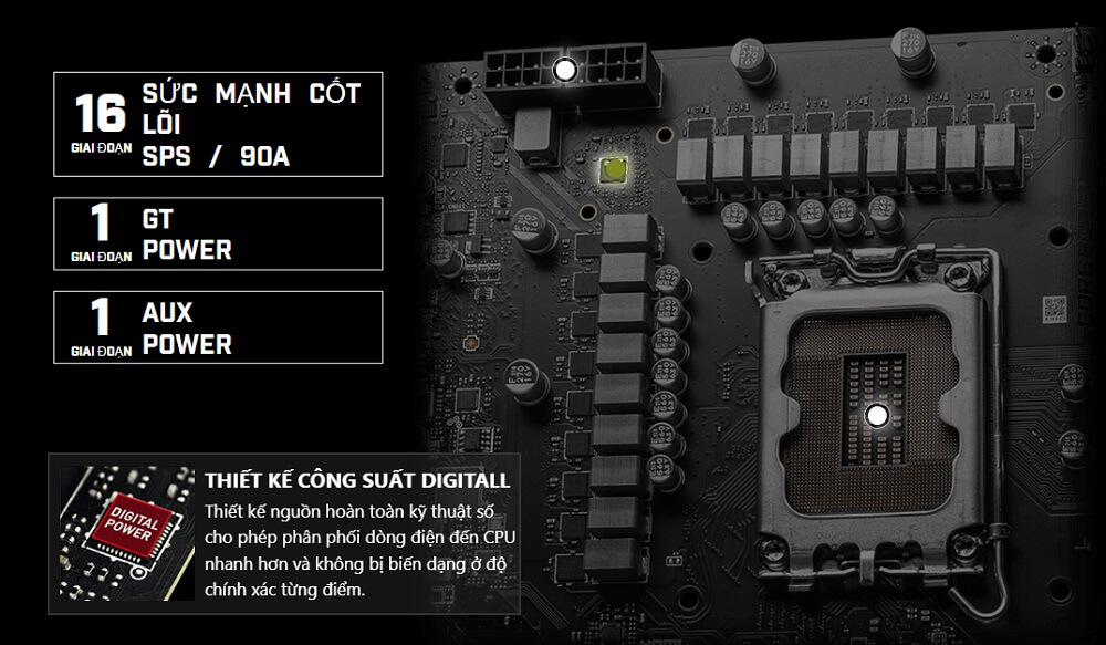 Thiết kế VRM Mainboard MSI MAG Z790 TOMAHAWK WIFI DDR4