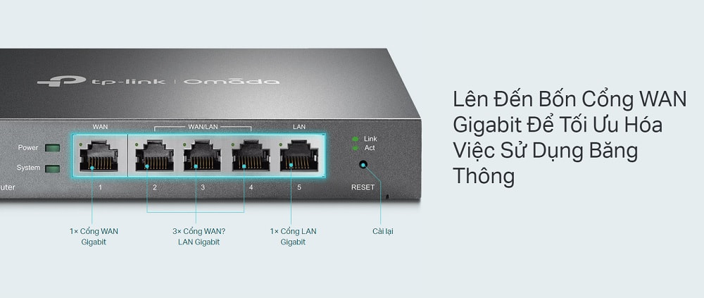 Router TP Link VPN Gigabit Omada ER605 (TL-R605) - songphuong.vn