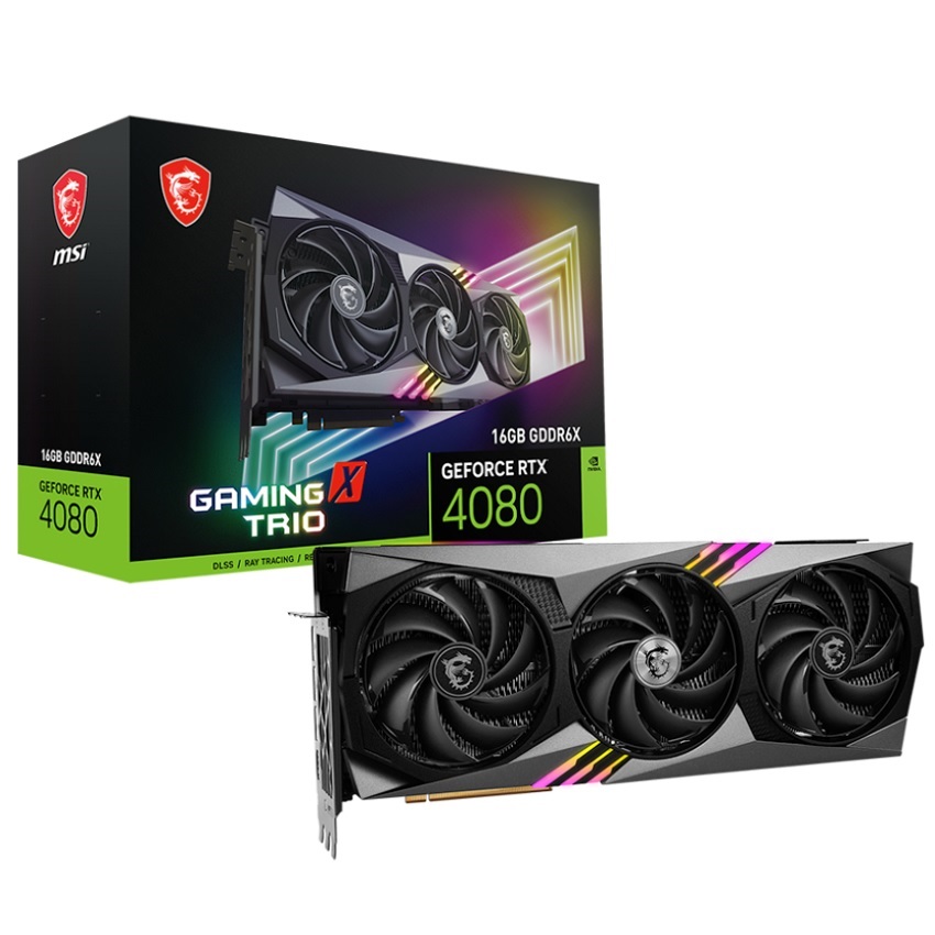 VGA MSI GeForce RTX 4080 16GB Gaming X Trio