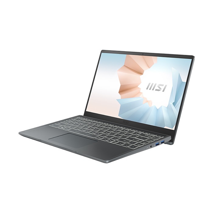 Laptop MSI Modern 14 B11MOU 1028VN (i3-1115G4, 8GB RAM, 256GB SSD, 14 inch FHD IPS-45% NTSC, Wi-Fi 6, 3 cell, Win11, Xám)