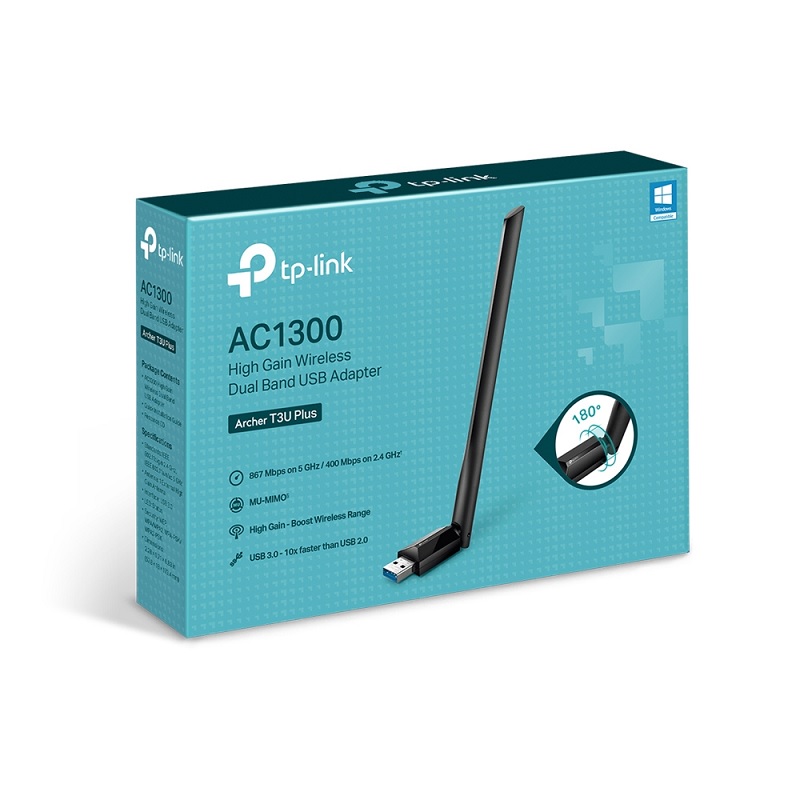 USB Wifi TP Link Archer T3U Plus - Băng Tần Kép AC1300