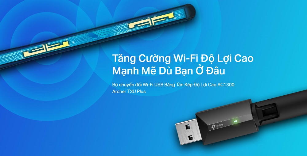 USB Wifi TP Link Archer T3U Plus - Băng Tần Kép AC1300 - songphuong.vn
