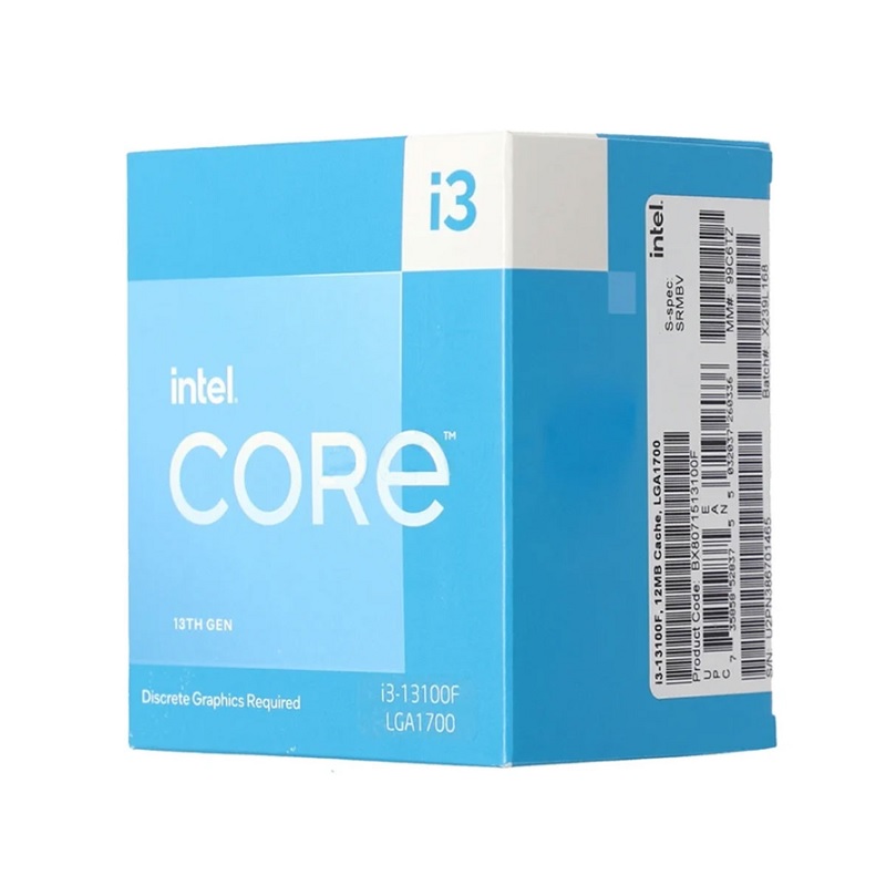 CPU Intel Core i3 13100F (3.4GHz boost 4.5GHz, 4 nhân 8 luồng, 12MB Cache, 60W) – SK LGA 1700