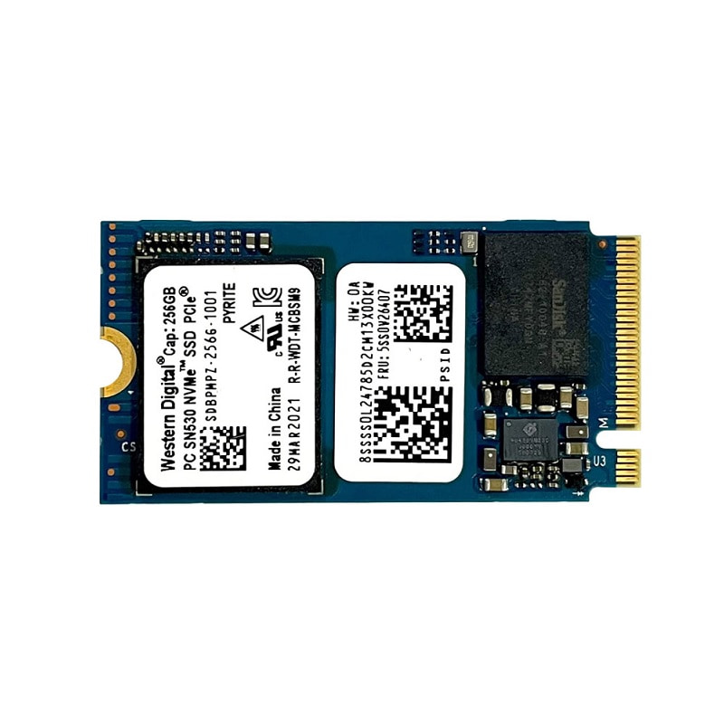 SSD WD SN530 256GB M2 2242 NVMe PCIe Gen3x4 – SDBPMPZ-256G (Read/Write 2400/950 MB/s)