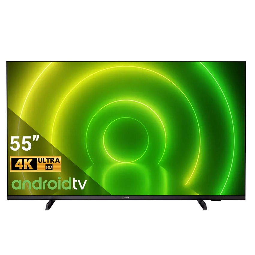 Smart Tivi Philips 55 inch 55PUT7406/74 (4K UHD, ANDROID TV, HDMI, Bluetooth, Netflix, Youtube, CH Play ,HRD, Voice Search)
