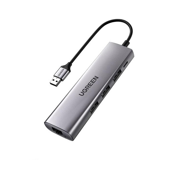 Bộ chia USB Type-C ra 3 USB 3.0/ RJ45 Gigabit/ Type-C PD Ugreen 20932