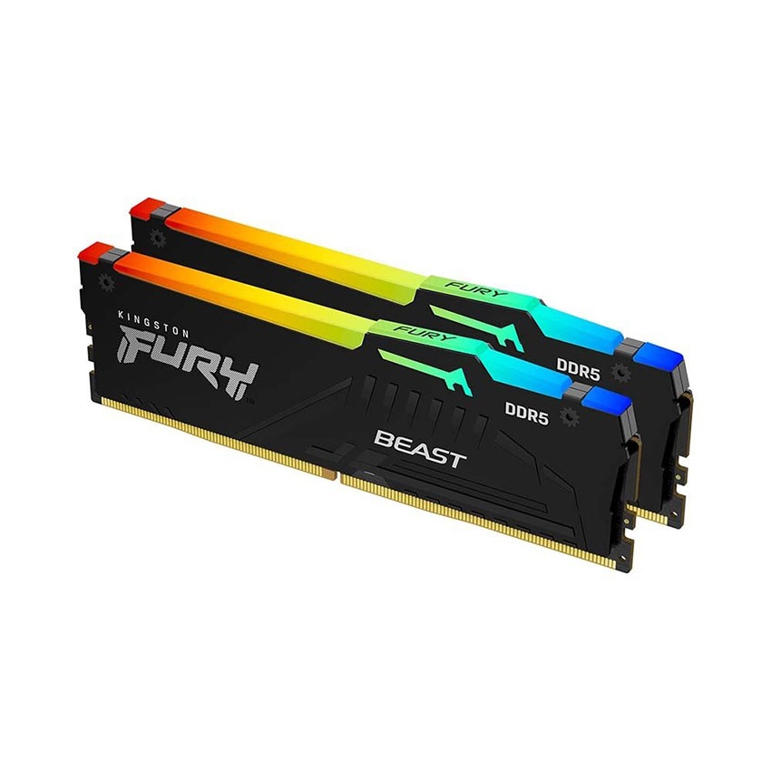 Ram Kingston Fury 32GB (2x16GB) DDR5 5600MHz CL40 DIMM Beast RGB - KF556C40BBAK2-32