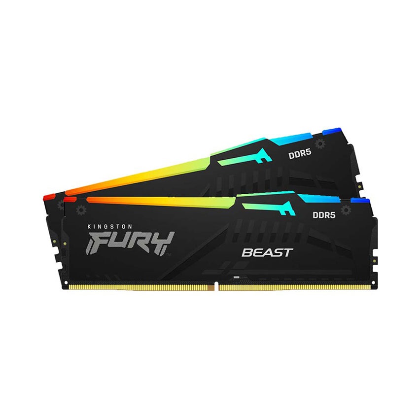 Ram Kingston Fury 64GB (2x32GB) DDR5 5600MHz CL40 DIMM Beast RGB - KF556C40BBAK2-64