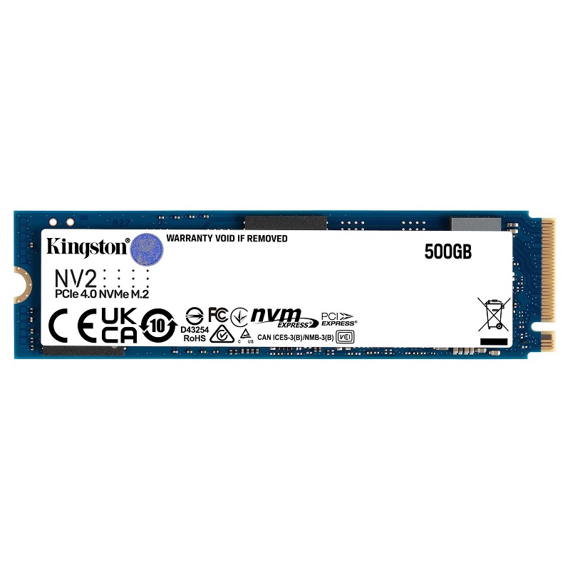 SSD Kingston NV2 500GB M2 2280 NVMe PCIe Gen4x4 SNV2S/500G (Read/Write 3500/2100 MB/s)