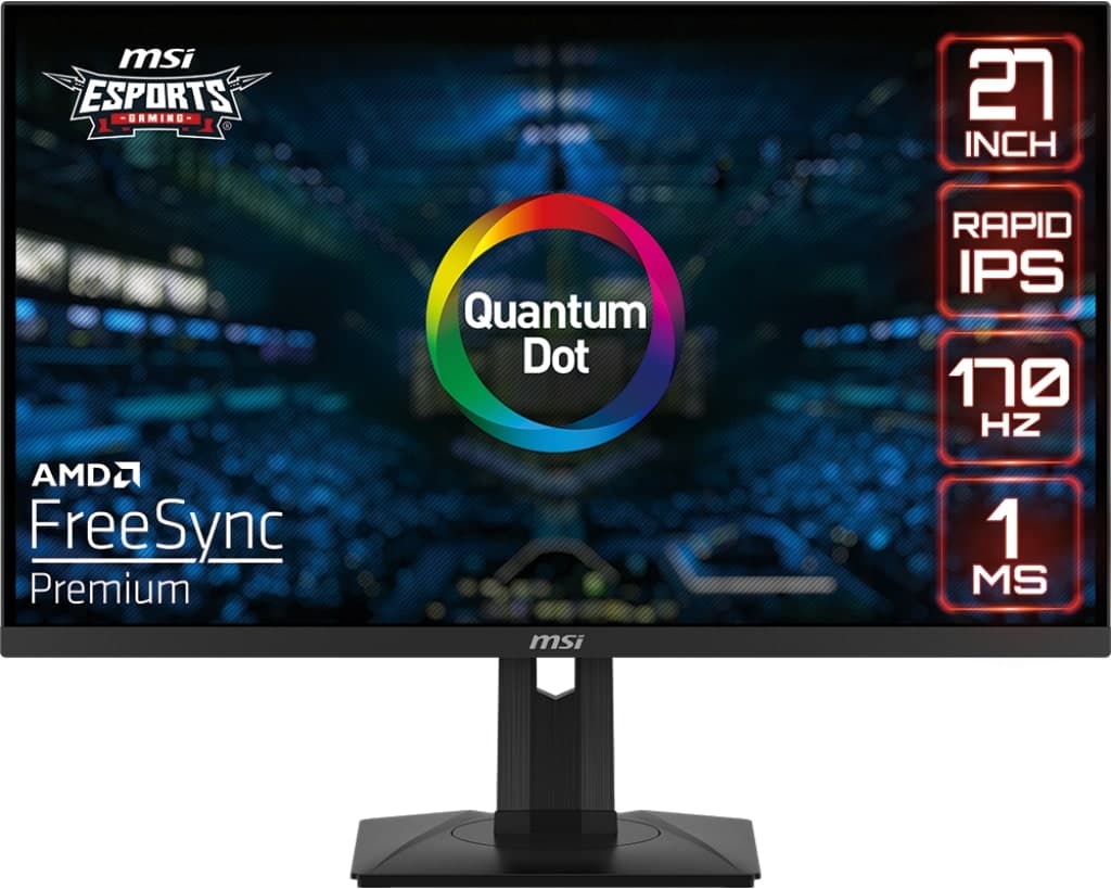 Màn Hình MSI G274QPF-QD Quantum Dot 2K 170Hz (27 inch, 2560x1440, Rapid IPS, 170Hz, 1ms, G-Sync Compatible, AMD FreeSync Premium)