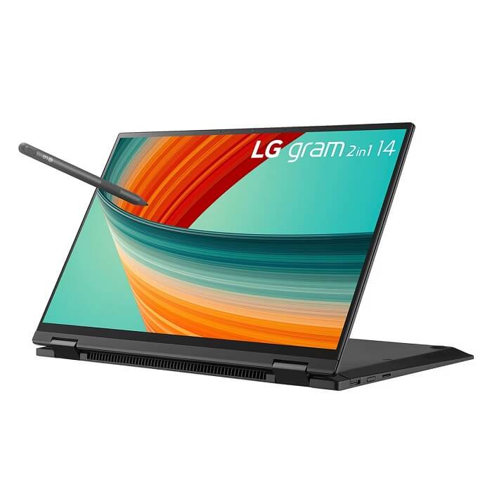 Laptop LG Gram 14T90R-G.AH55A5 (i5 1340P, 16GB Ram, 512GB SSD, 14 inch WUXGA IPS, 99% DCI-P3, Touch, Win 11, Black)