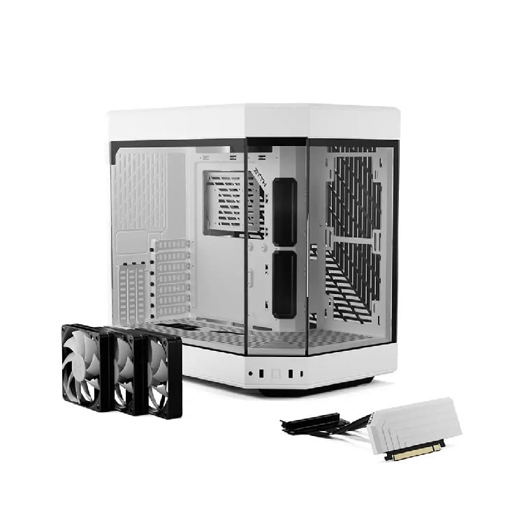 Case Hyte Y60 Snow White (EATX-ATX, Kính cường lực-Thép-ABS, Riser PCIE 4.0)