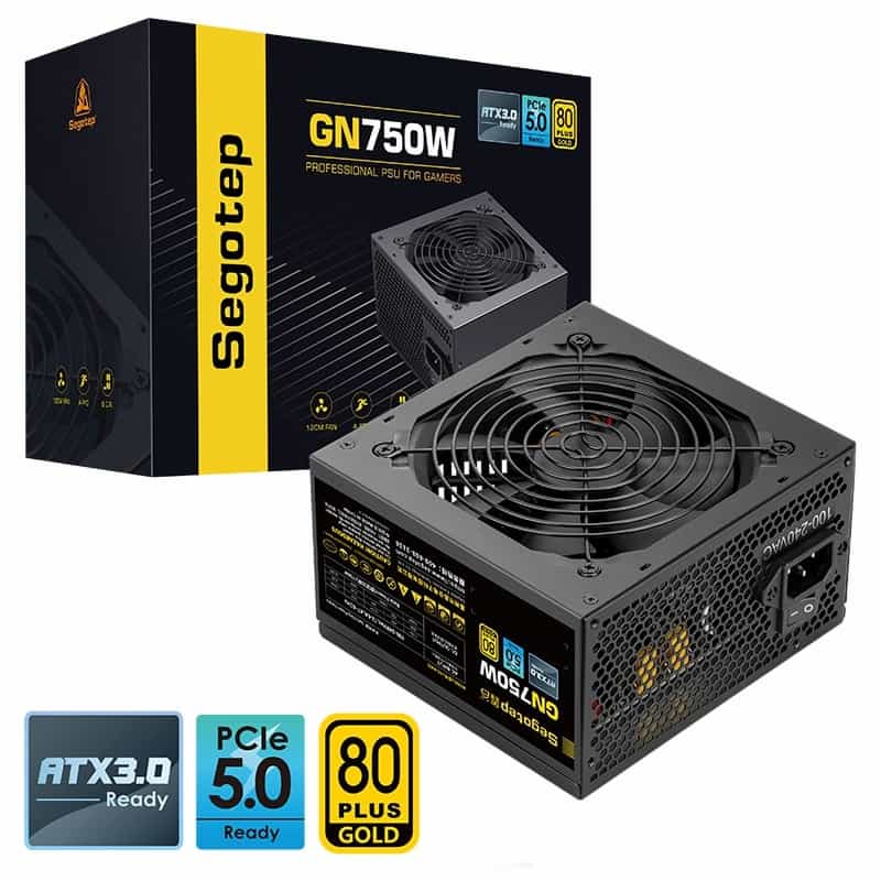 Nguồn SEGOTEP GN750W 80 PLUS GOLD PCIE 5.0 ATX 3.0 – Non Modular