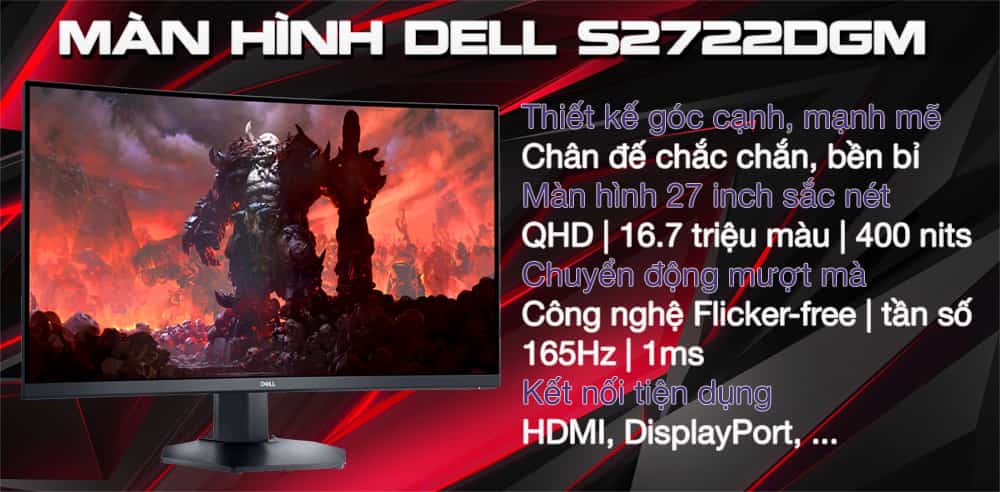 LCD Cong Dell Gaming S2722DGM 27 inch 2K VA -7