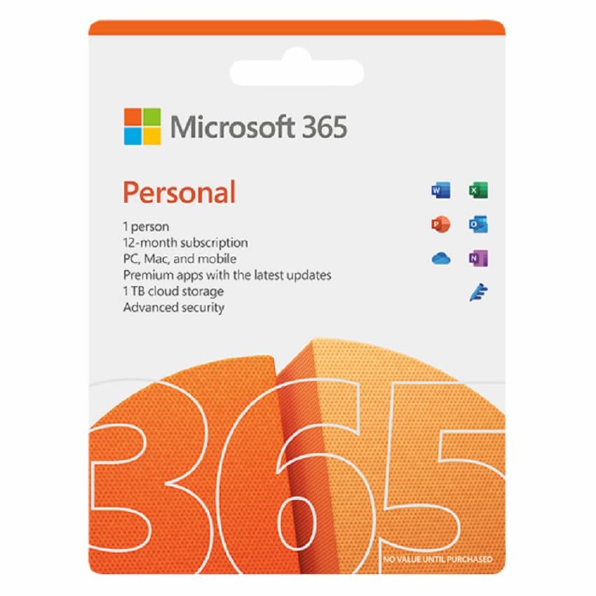 Microsoft 365 Personal English APAC EM Subscr 1 Year Medialess P8 (QQ2-01398)