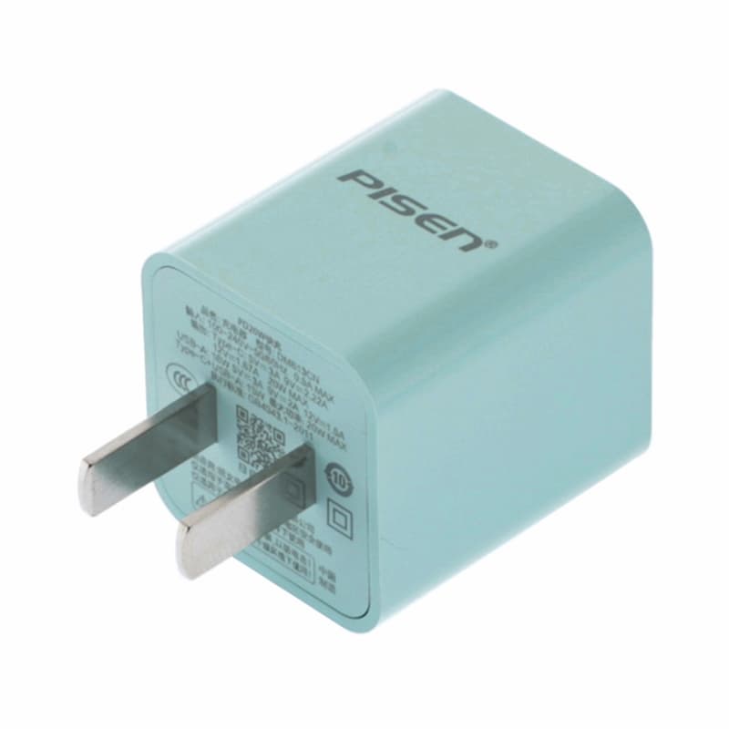 Củ Sạc PISEN Quick QP 20W (USB-A và Type-C ) DM813CN ( Tím/ Hồng/ Xanh)