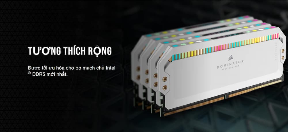 Ram Corsair Platinum White 64GB DDR5 5200Mhz -5