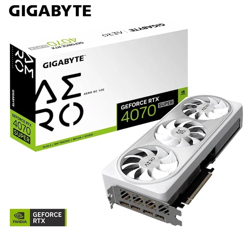 VGA Gigabyte GeForce RTX 4070 SUPER AERO OC 12G (GV-N407SAERO OC-12GD)