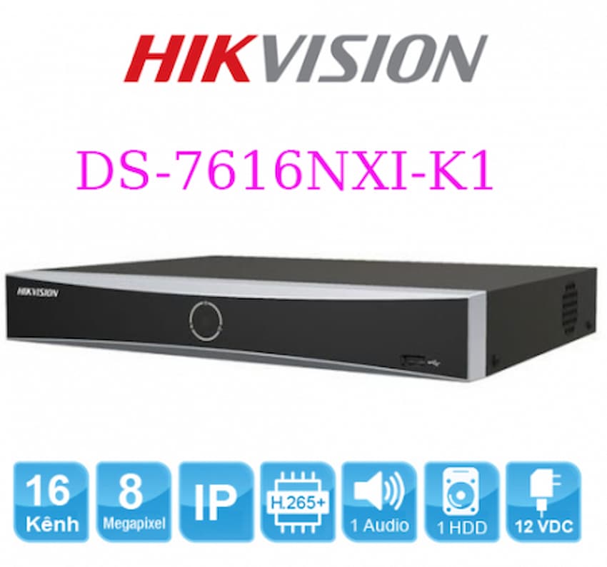 Đầu ghi hình Camera IP HIKVISION DS-7616NXI-K1 – 16 Kênh
