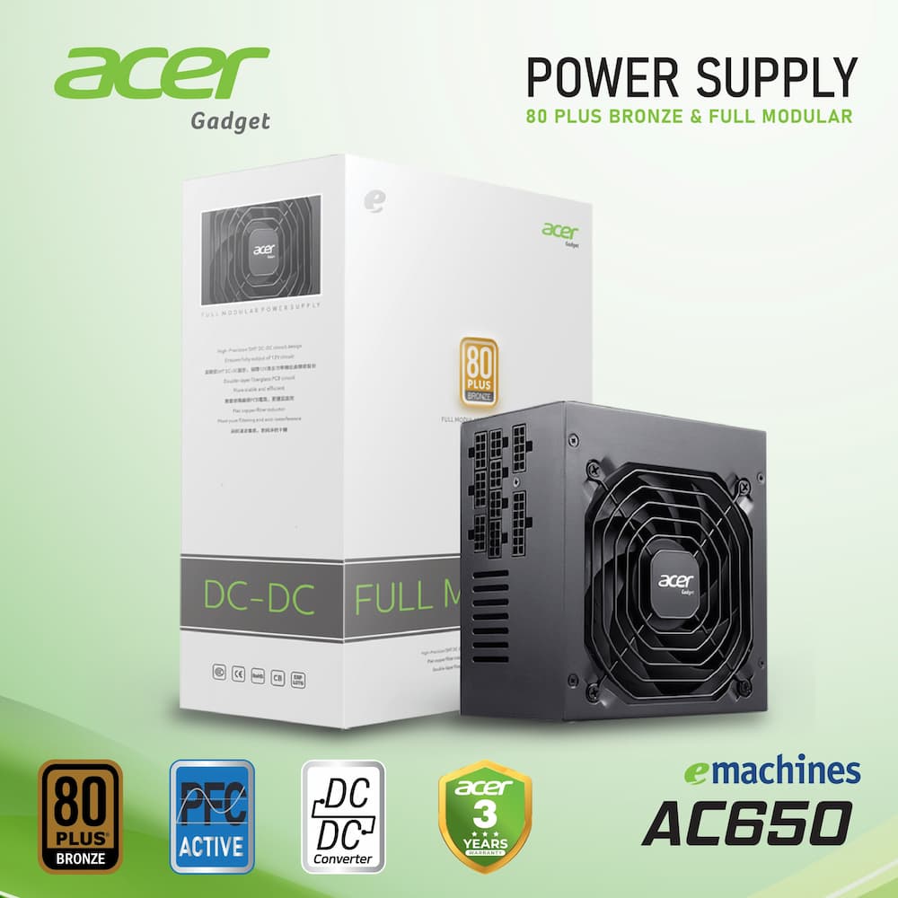 Nguồn Acer AC650 Full Range 650W