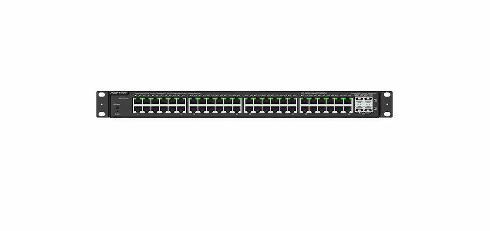 Switch RUIJIE Reyee RG-NBS3100-48GT4SFP-P (48 cổng 10/100/1000Base-T PoE+, 4 uplink SFP)